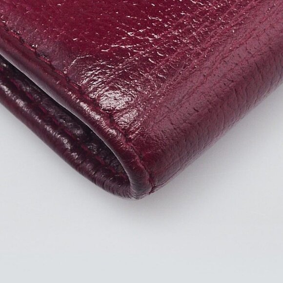 Chanel Purple Leather Jacket Embossed L Yen Wallet - Picture 3 of 10